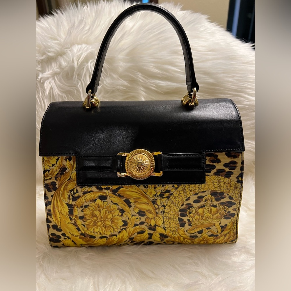 VERSACE Baroque kelly top handle bag